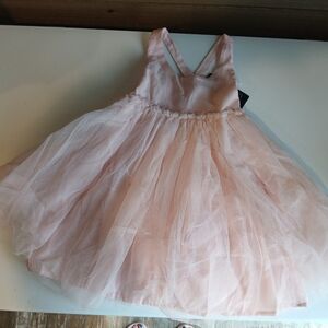 Girls Pink Ballet Style Dress Tulle Cinderella Formal Size 2 New Flower Girl